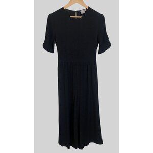 NWT ASOS Black Jumpsuit Womens 8 Button Detail Corporate Goth Old Money Preppy